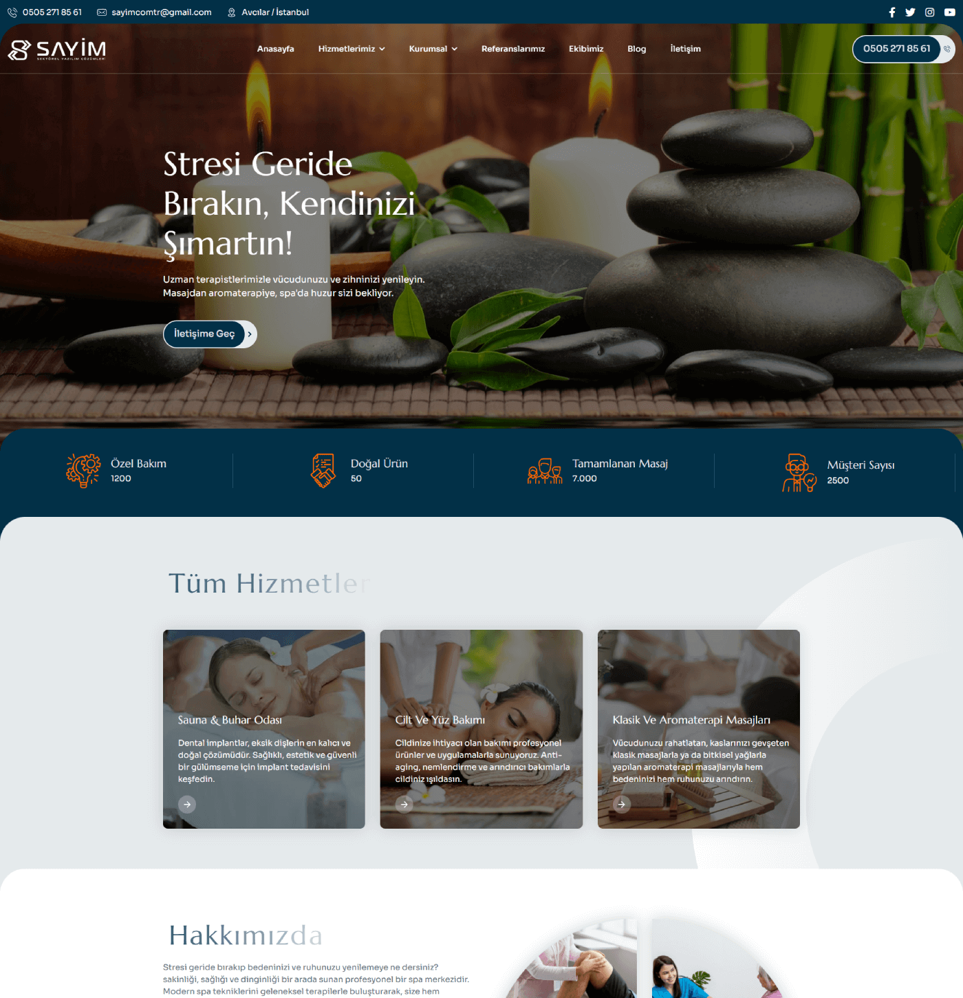 Spa ve Masaj Temalı Kurumsal Yazılım | Ajansfy.com