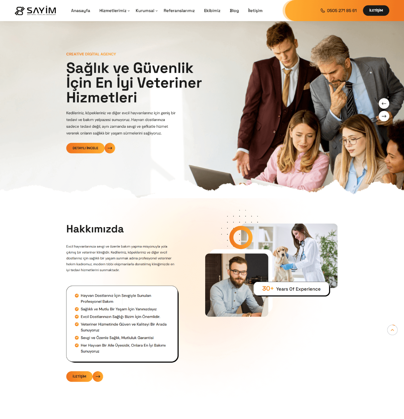 Veteriner Temalı Kurumsal Web Site Yazılımı | Ajansfy.com